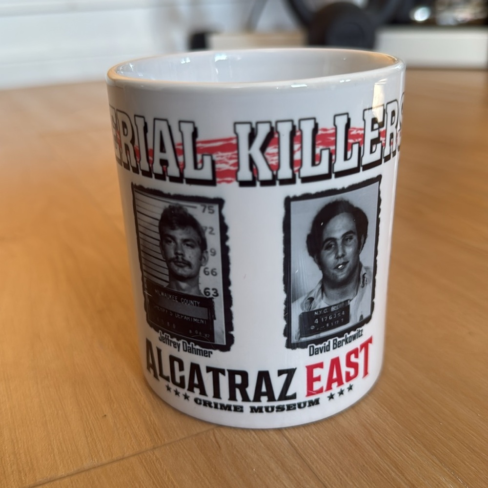 ALCATRAZ EASTS SERIAL KILLERS MUGSHOT CERAMIC COFFE MUG WHITE 10 OZ